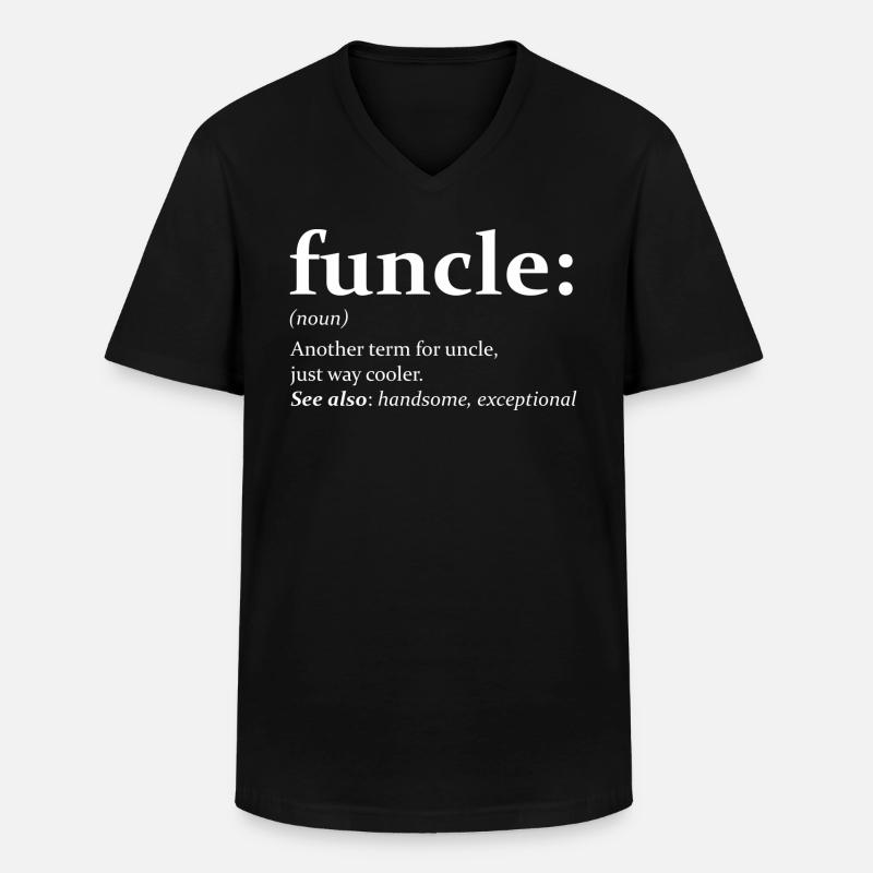 funcle Grafik - Männer-T-Shirt mit V-Ausschnitt - Schwarz