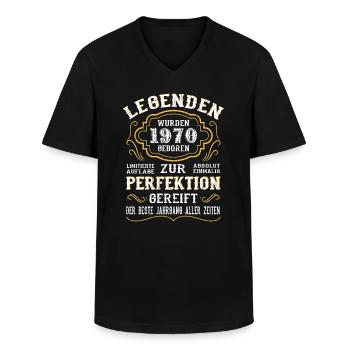 1970 Die Geburt einer Legende Geburtstag Geschenk - Männer-T-Shirt mit V-Ausschnitt - Schwarz - Vorne - AI Model Male 178 dark (178cm)