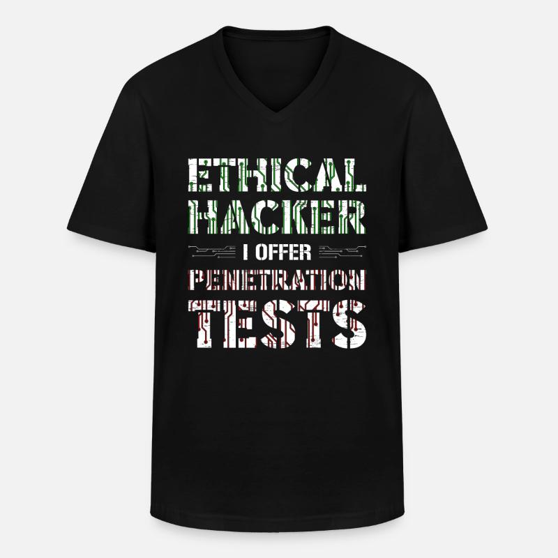 Computer Security Hacker Webentwickler - Männer-T-Shirt mit V-Ausschnitt - Schwarz