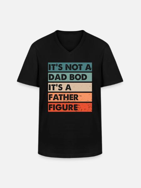 Dad Bod father figure - Men's V-Neck T-Shirt - black