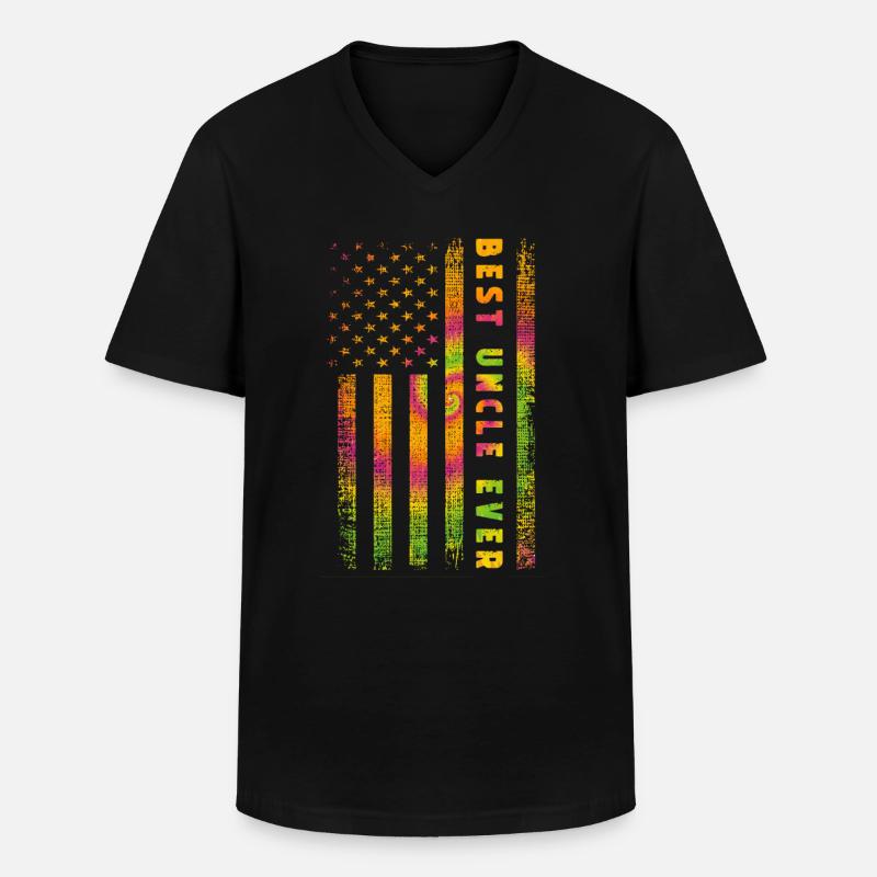 Bester Onkel - Männer-T-Shirt mit V-Ausschnitt - Schwarz