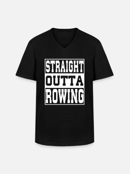 Rowing saying funny - Men's V-Neck T-Shirt - black
