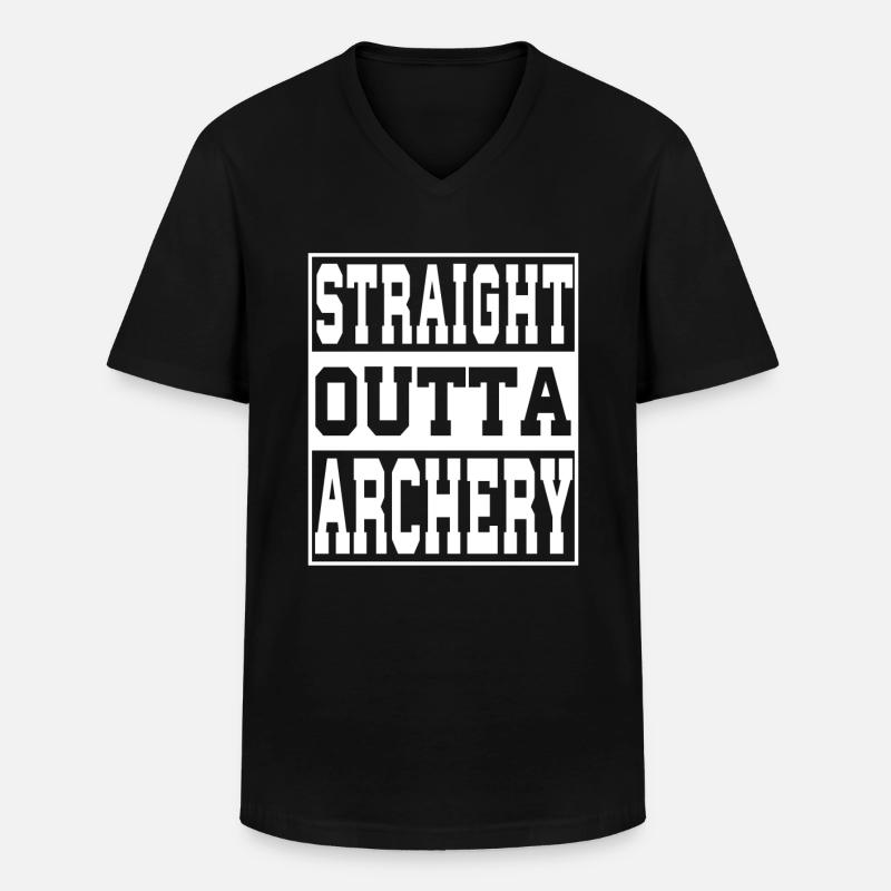 Bogenschießen Spruch lustig - Männer-T-Shirt mit V-Ausschnitt - Schwarz