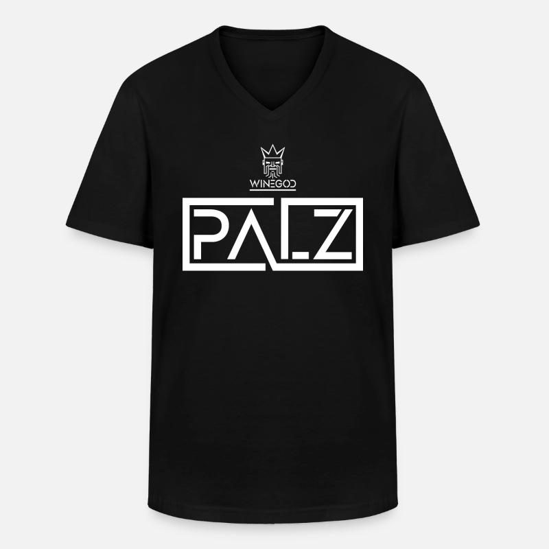 Palz - Männer-T-Shirt mit V-Ausschnitt - Schwarz