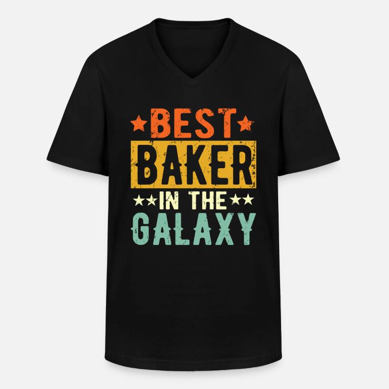 Best Baker ever Baker Gift - Men's V-Neck T-Shirt - black