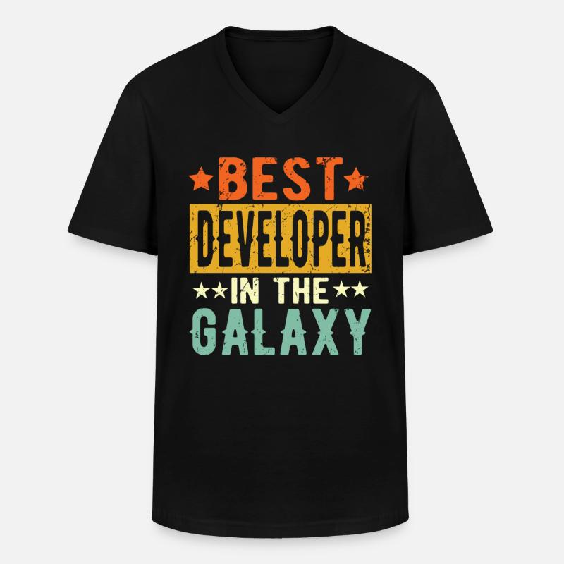 Best Developer ever Developer Gift - Men's V-Neck T-Shirt - black
