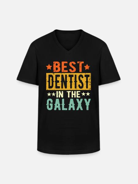 Best Dentist ever Dentist Gift - Men's V-Neck T-Shirt - black