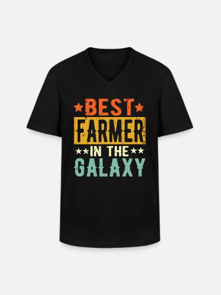 Best Farmer ever Farmer Gift - Men's V-Neck T-Shirt - black