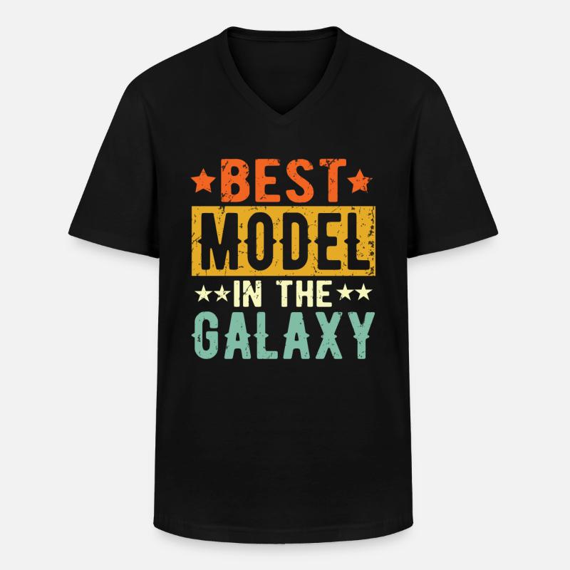 Best Model ever Model Geschenk - Männer-T-Shirt mit V-Ausschnitt - Schwarz