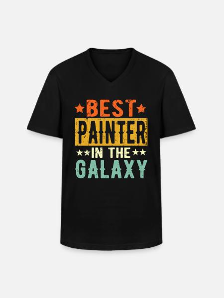 Best Painter ever Painter Gift - Men's V-Neck T-Shirt - black