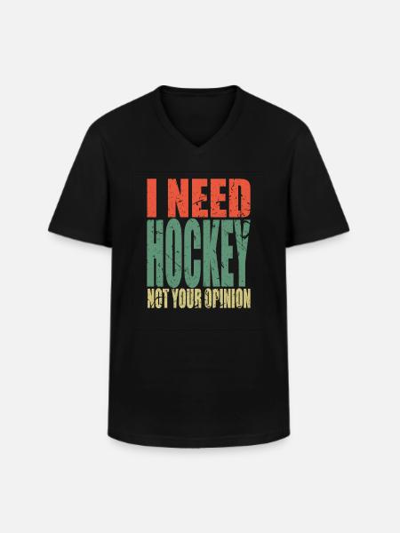 Hockey saying funny - Men's V-Neck T-Shirt - black