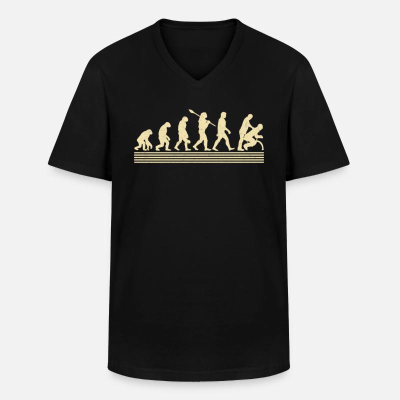 Physiotherapist Assistant Evolution - Men's V-Neck T-Shirt - black
