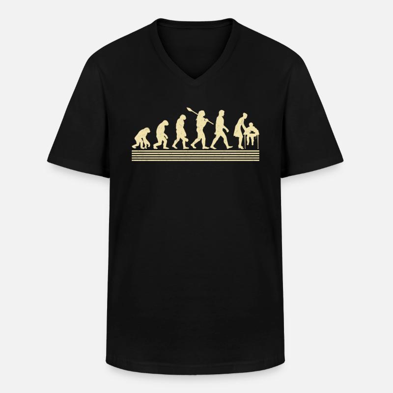 Evolution Des Mittelschullehrers - Männer-T-Shirt mit V-Ausschnitt - Schwarz