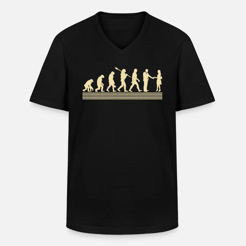 Real estate agent evolution - Men's V-Neck T-Shirt - black