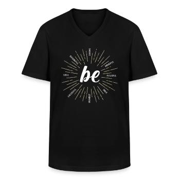 Inspiration Woman Saying Self-confidence - Men's V-Neck T-Shirt - black - Front - AI Model Male 178 dark (178cm)