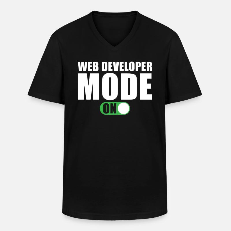 Webentwickler Modus Ein - Männer-T-Shirt mit V-Ausschnitt - Schwarz