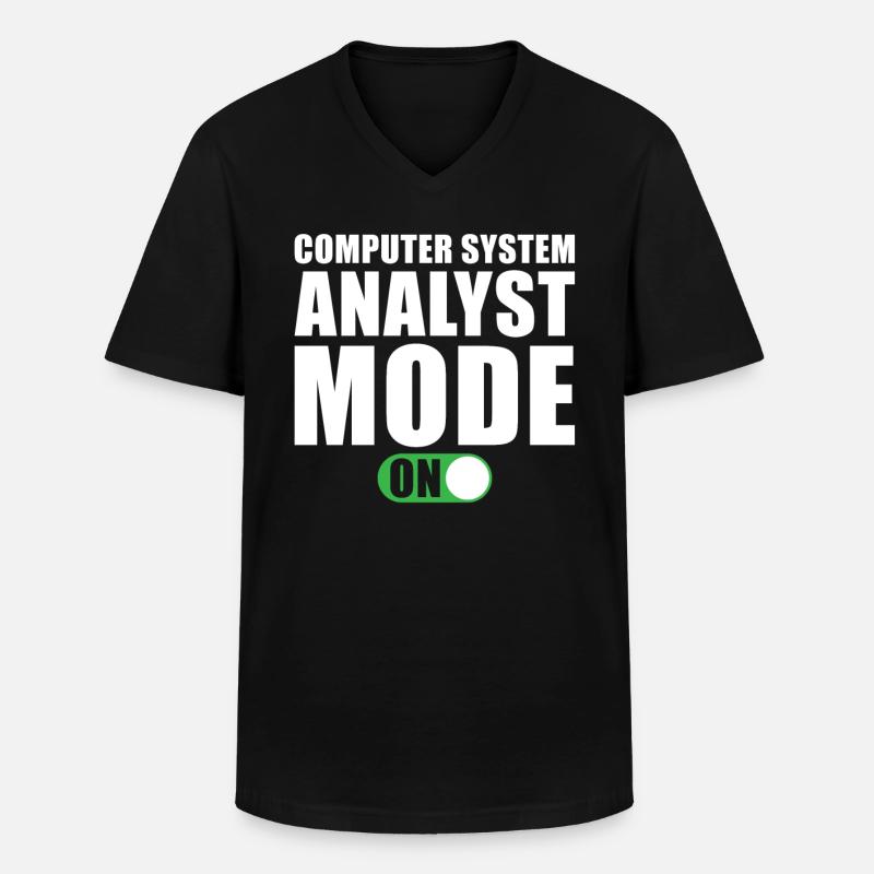 Computer System Analyst Geschenk - Männer-T-Shirt mit V-Ausschnitt - Schwarz