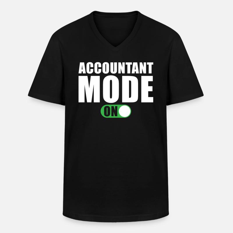 Buchhalter Modus Ein - Männer-T-Shirt mit V-Ausschnitt - Schwarz