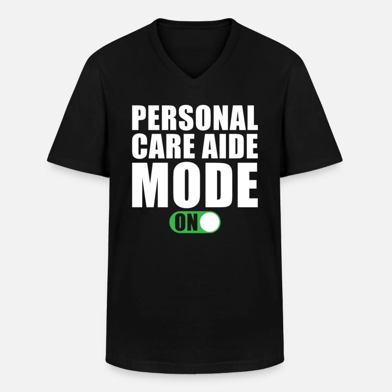 Nursing Assistant Mode On - Men's V-Neck T-Shirt - black