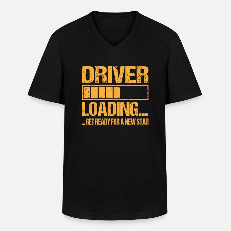 Driver loading Driver training - Men's V-Neck T-Shirt - black