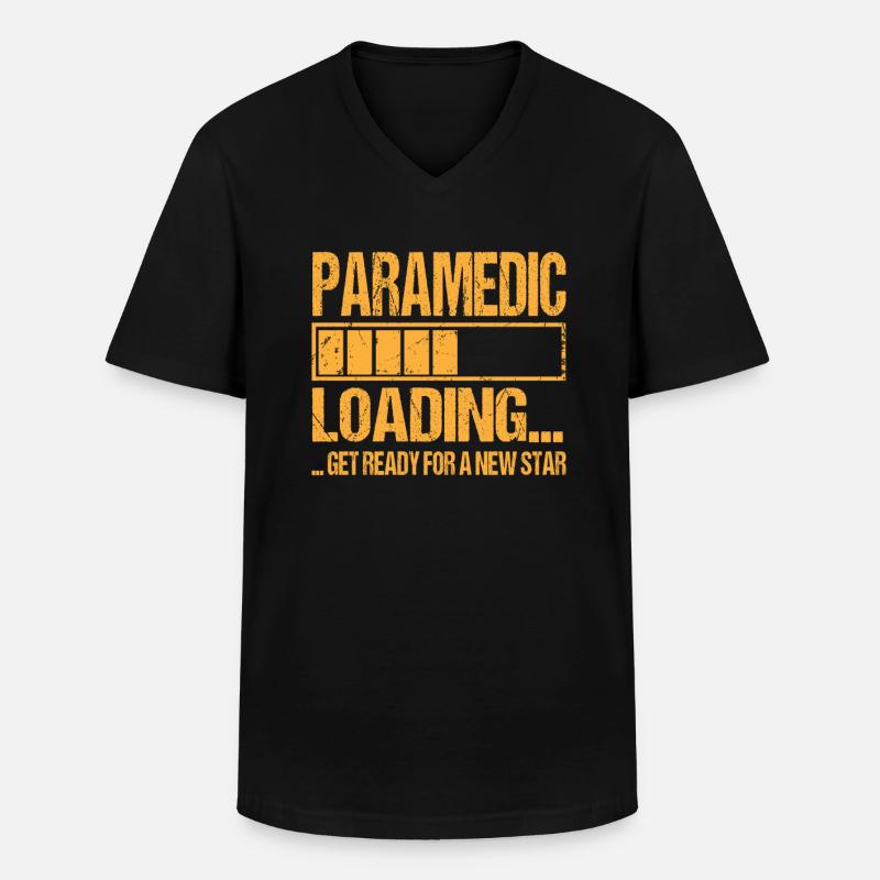 Sanitäter loading - Männer-T-Shirt mit V-Ausschnitt - Schwarz