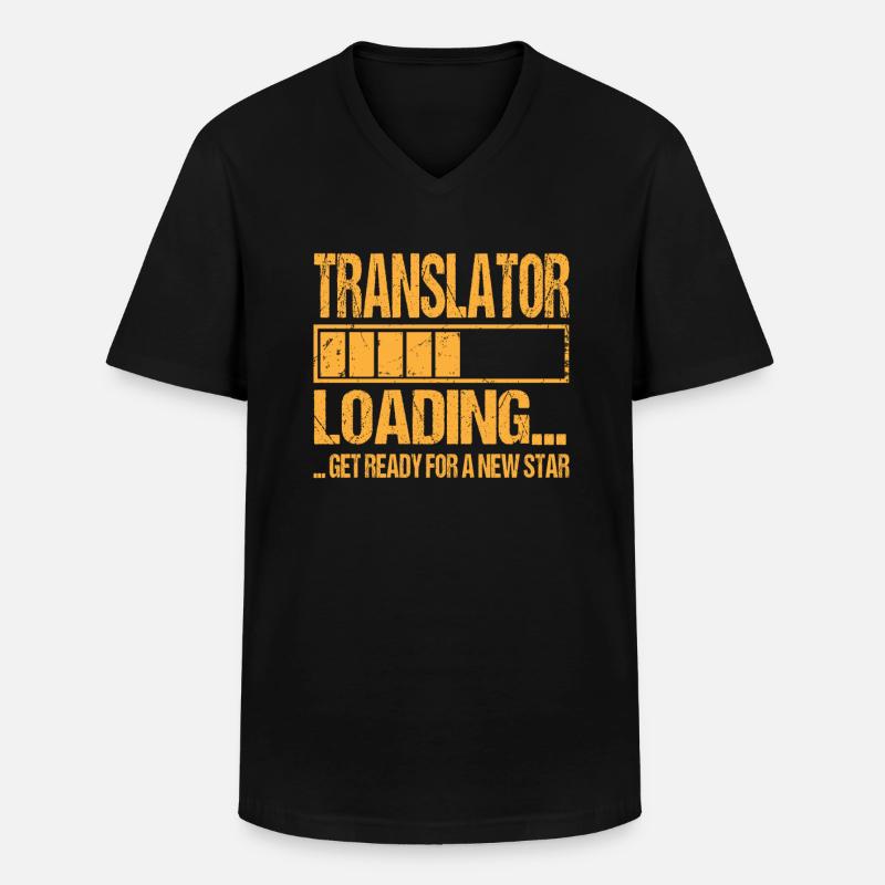 Übersetzer loading Übersetzer Ausbildung - Männer-T-Shirt mit V-Ausschnitt - Schwarz