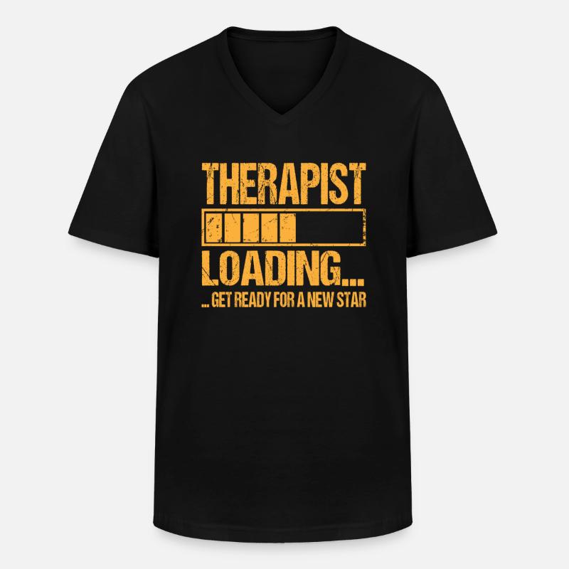 Therapeut loading Therapeut Ausbildung - Männer-T-Shirt mit V-Ausschnitt - Schwarz