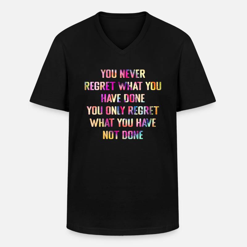 Inspiration Spruch - Männer-T-Shirt mit V-Ausschnitt - Schwarz