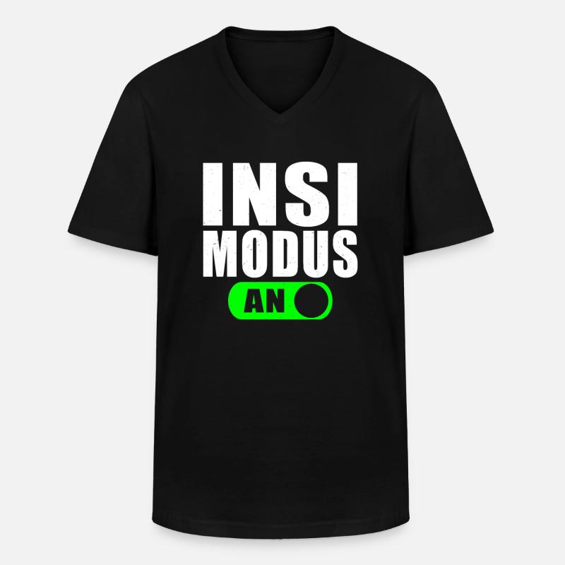 Insi Modus An - Männer-T-Shirt mit V-Ausschnitt - Schwarz