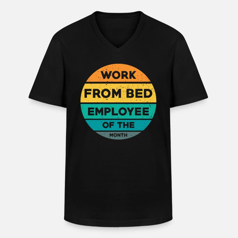 Home Office Spruch - Männer-T-Shirt mit V-Ausschnitt - Schwarz