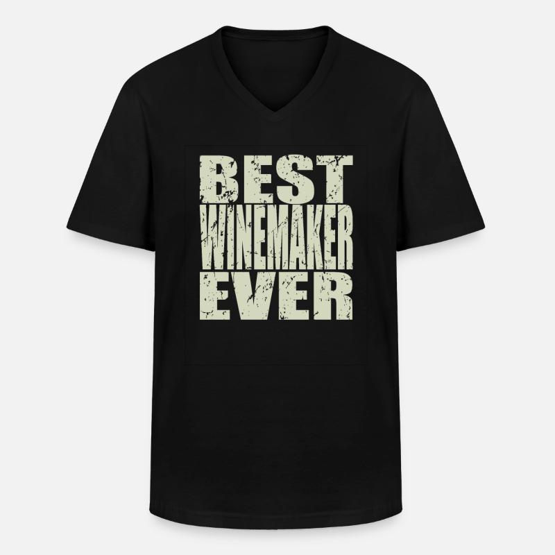 Best Winzer ever Winzer Geschenk - Männer-T-Shirt mit V-Ausschnitt - Schwarz