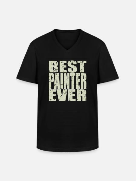 Best Painter ever Painter Gift - Men's V-Neck T-Shirt - black