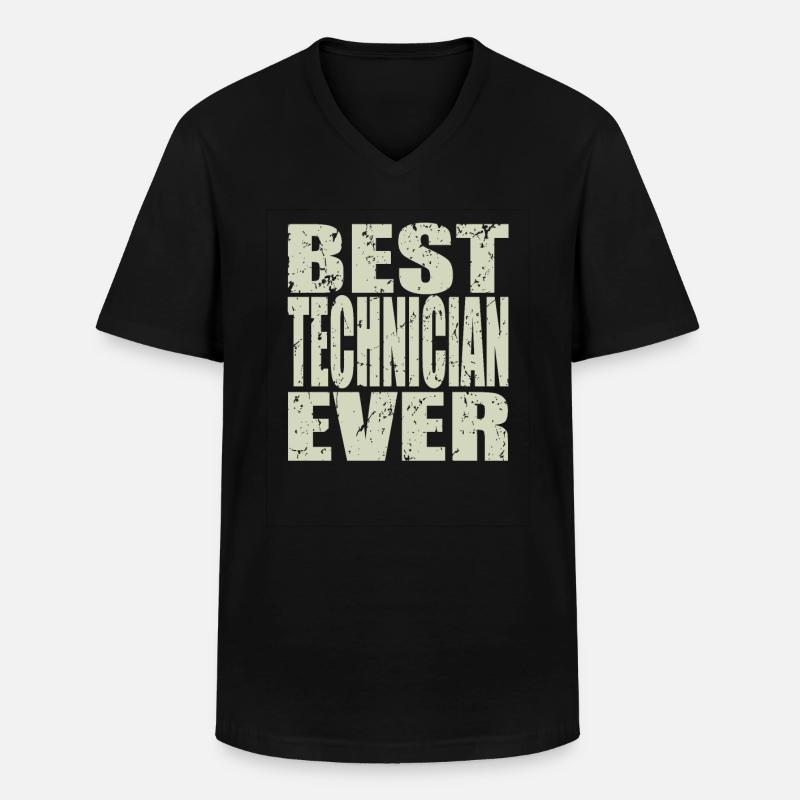Best Techniker ever Techniker Geschenk - Männer-T-Shirt mit V-Ausschnitt - Schwarz