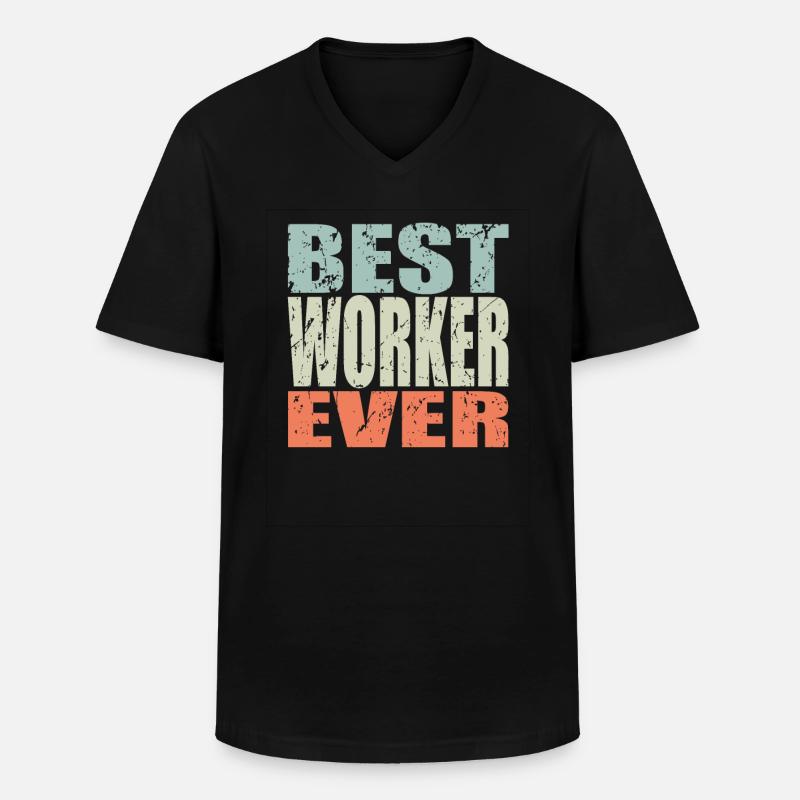 Best Arbeiter ever Arbeiter Geschenk - Männer-T-Shirt mit V-Ausschnitt - Schwarz