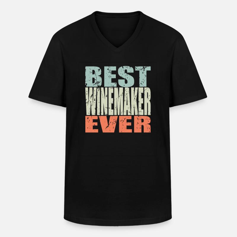 Meilleur winemaker jamais Winemaker Gift - T-shirt col V Homme - noir
