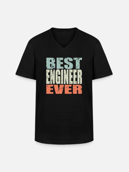 Best Engineer ever Engineer Gift - Men's V-Neck T-Shirt - black