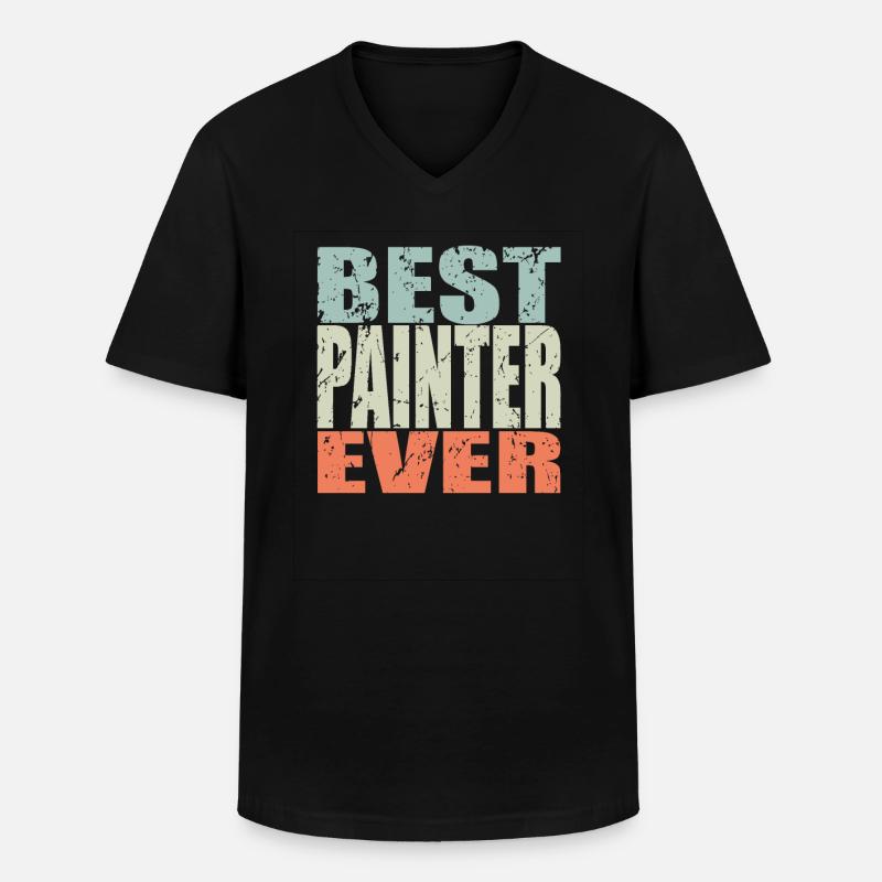 Best Maler ever Maler Geschenk - Männer-T-Shirt mit V-Ausschnitt - Schwarz