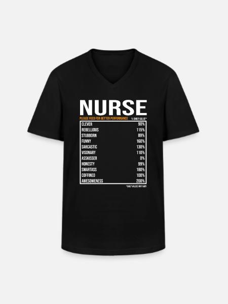 Nurse Daily Funny - Men's V-Neck T-Shirt - black