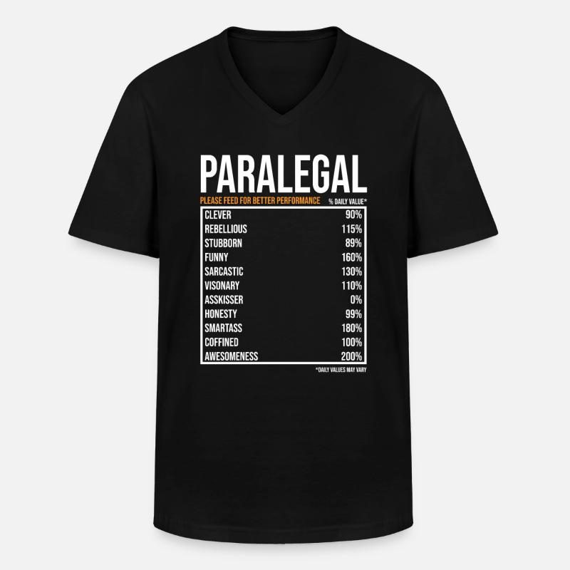 Rechtsanwaltsfachangestellte - Männer-T-Shirt mit V-Ausschnitt - Schwarz