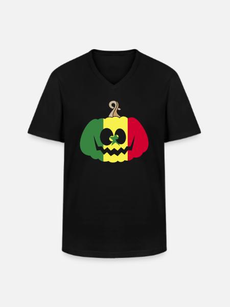 Hungary Halloween Pumpkin - Men's V-Neck T-Shirt - black