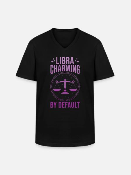 Libra Zodiac Sign Gift Libra - Men's V-Neck T-Shirt - black