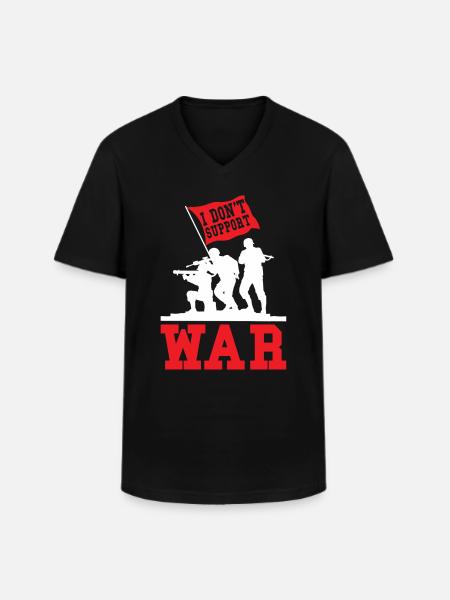 Pacifist Peace Anti-War Saying - Men's V-Neck T-Shirt - black