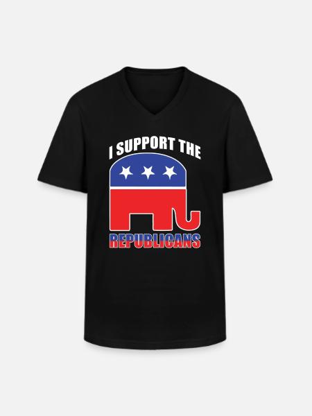 Republican Usa Support - Men's V-Neck T-Shirt - black