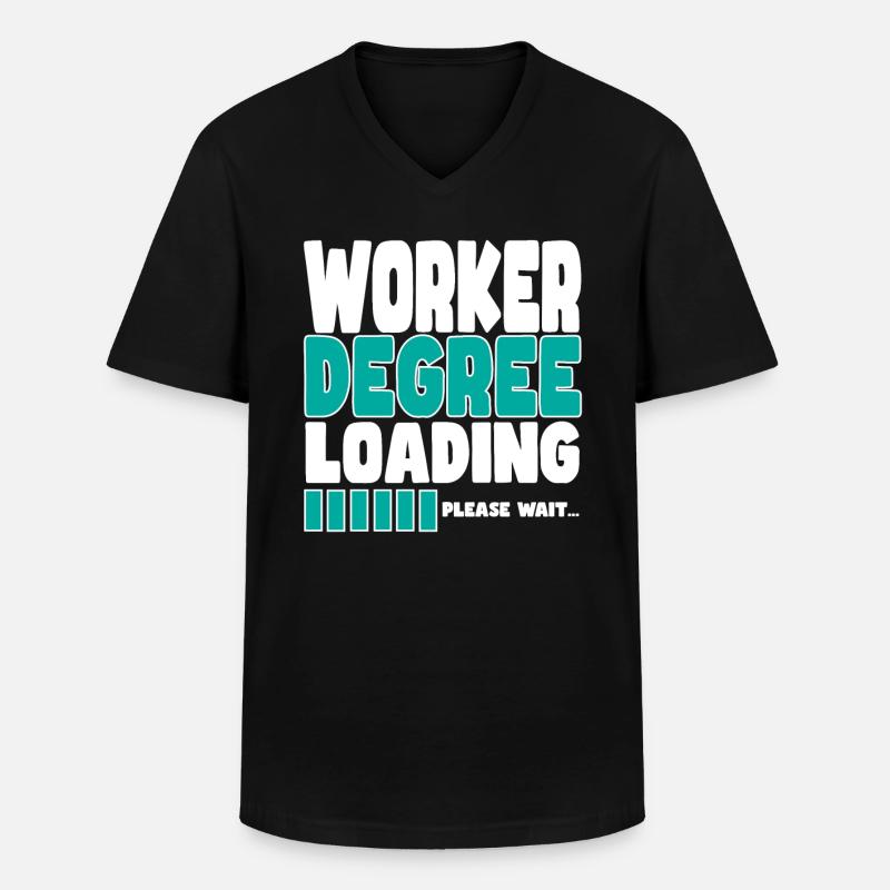Worker invites training - Men's V-Neck T-Shirt - black