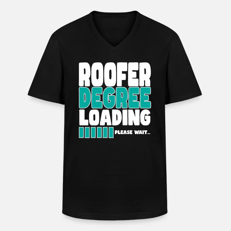 Dachdecker lädt Ausbildung - Männer-T-Shirt mit V-Ausschnitt - Schwarz