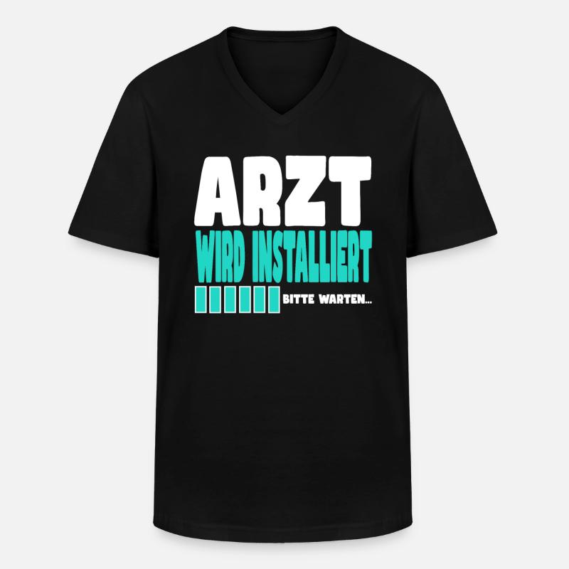 Arzt wird installiert - Männer-T-Shirt mit V-Ausschnitt - Schwarz
