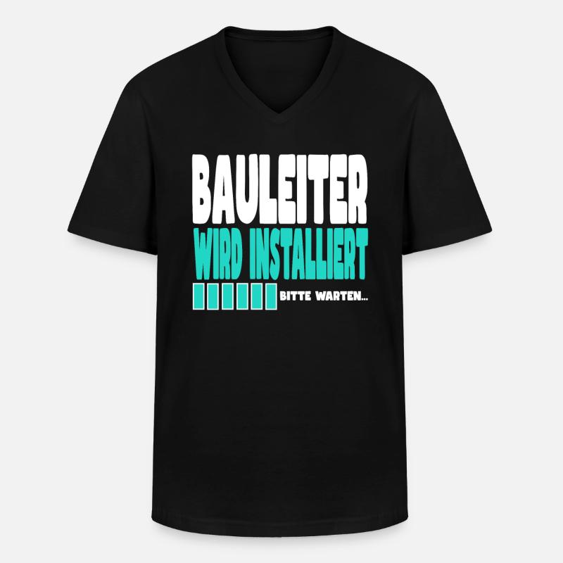 Bauleiter wird installiert - Männer-T-Shirt mit V-Ausschnitt - Schwarz