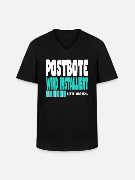 Postbote wird installiert - Männer-T-Shirt mit V-Ausschnitt - Schwarz