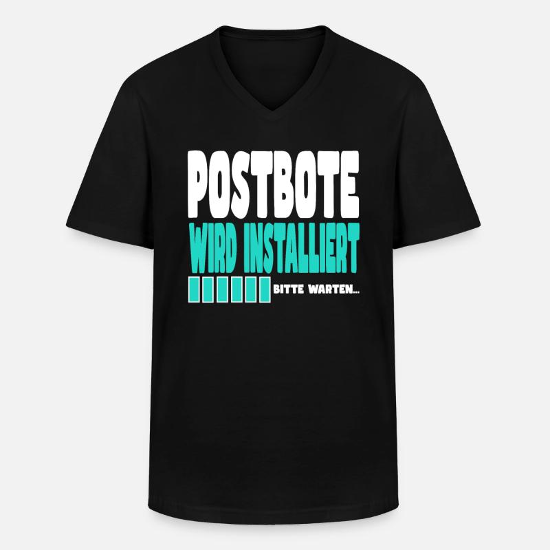 Postbote wird installiert - Männer-T-Shirt mit V-Ausschnitt - Schwarz