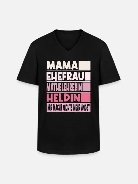 Mathelehrerin Mama Ehefrau Heldin - Männer-T-Shirt mit V-Ausschnitt - Schwarz